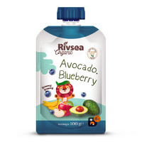 Rivsea 禾泱泱 果泥 西班牙版 3段 牛油果藍莓香蕉蘋果味 100g