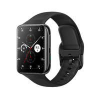 OPPO Watch 2 eSIM 智能手表 46mm 黑色铝金属表壳 铂黑硅胶表带 (GPS、血氧、心率)