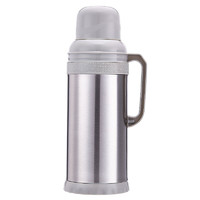 U+ 悠佳 鼎盛系列 2L不锈钢玻璃内胆保温瓶热水瓶 暖壶 开水瓶 保温壶 大容量 灰色ZS-9500S-H