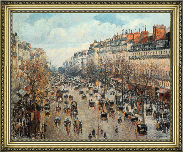 《巴黎蒙马特大道》70×56cm 现代简约北美式欧式 背景墙装饰画挂画