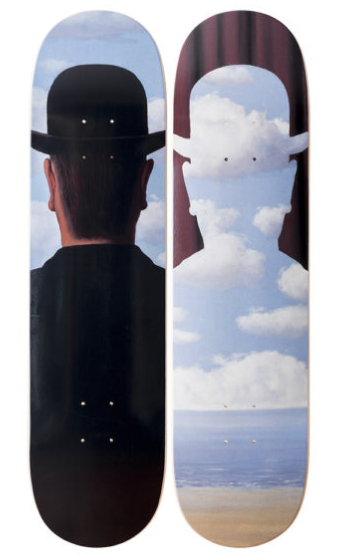 HOWstore The Skateroom装饰滑板 勒内马格利特《转让》80x20cm 7层加拿大枫木制成