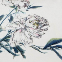 朶雲軒 于希宁 植物花卉装饰画《芍药》画芯33x45.5cm 纸本 木版水印画