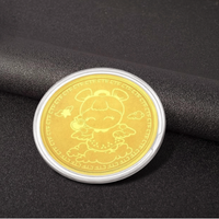 CHOW TAI FOOK 周大福 福星寶寶足金黃金金幣 約0.20g 約3cm×3cm