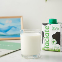 Laciate 高溫滅菌脫脂牛奶0.5%純牛奶1L*12 箱裝