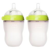 限新用户：comotomo 可么多么 婴儿宽口硅胶奶瓶 绿色 250ml 两只装