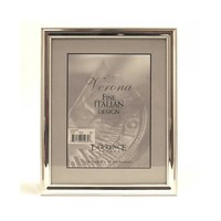 Metal Picture Frame Silver-Plate with Delicate Beading - 8\