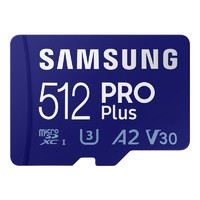 SAMSUNG 三星 PRO Plus Micro-SD存儲卡 512GB（UHS-I、V30、U3、A2）