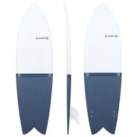 OLAIAN 傳統沖浪板 魚板 8518188 白色/深灰色 6尺