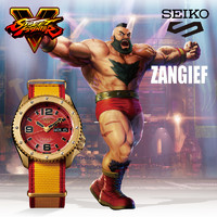 SEIKO 精工 ×街霸5 合作限定款 SRPF19K1 中性款机械腕表