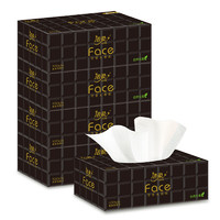 C&S 洁柔 抽纸 黑Face大规格4层80抽面巾纸*10盒 盒抽 商务办公居家 整箱