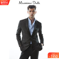 Massimo Dutti 男装 修身版羊毛男士西装外套 02006137802 灰色 46