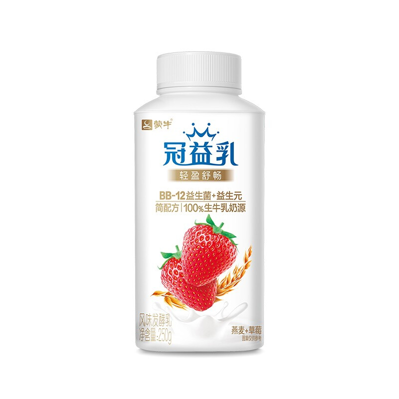 蒙牛酸奶怎么样 每一口都不想错过,蒙牛燕麦草莓味冠益乳_什么值得买
