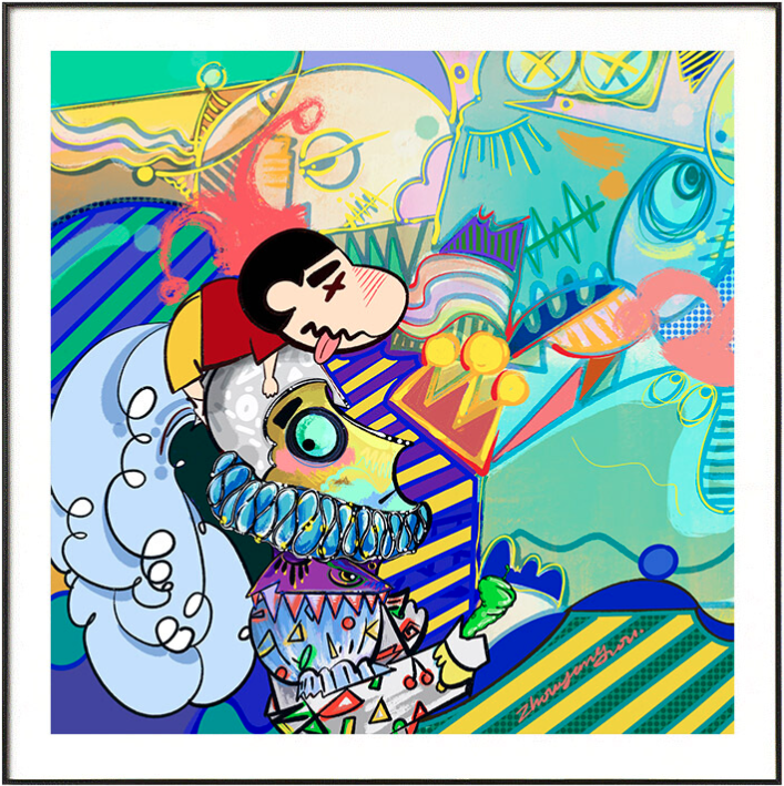 ARTMORN 墨斗鱼艺术 周杨 限量卡通动漫艺术版画《新的梦》60x60cm 数码微喷 限量60版