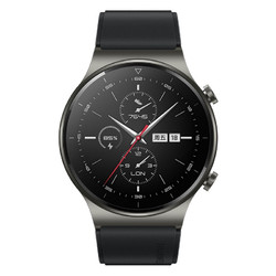 huawei华为watchgt2pro运动款智能手表46mm银灰色表盘黑色硅胶表带