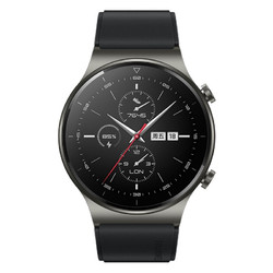 华为gt2pro表盘,华为gt2pro免费表盘 huawei华为watchgt2pro运动款智能手表46mm银灰色表盘黑色硅胶表带