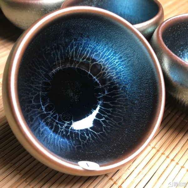 赖远华老师蓝莲花禅定杯743cm建阳建盏典雅高贵