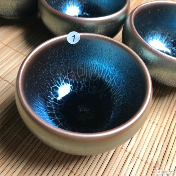 赖远华老师蓝莲花禅定杯743cm建阳建盏典雅高贵