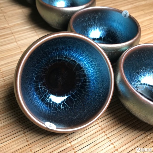 赖远华老师蓝莲花禅定杯743cm建阳建盏典雅高贵
