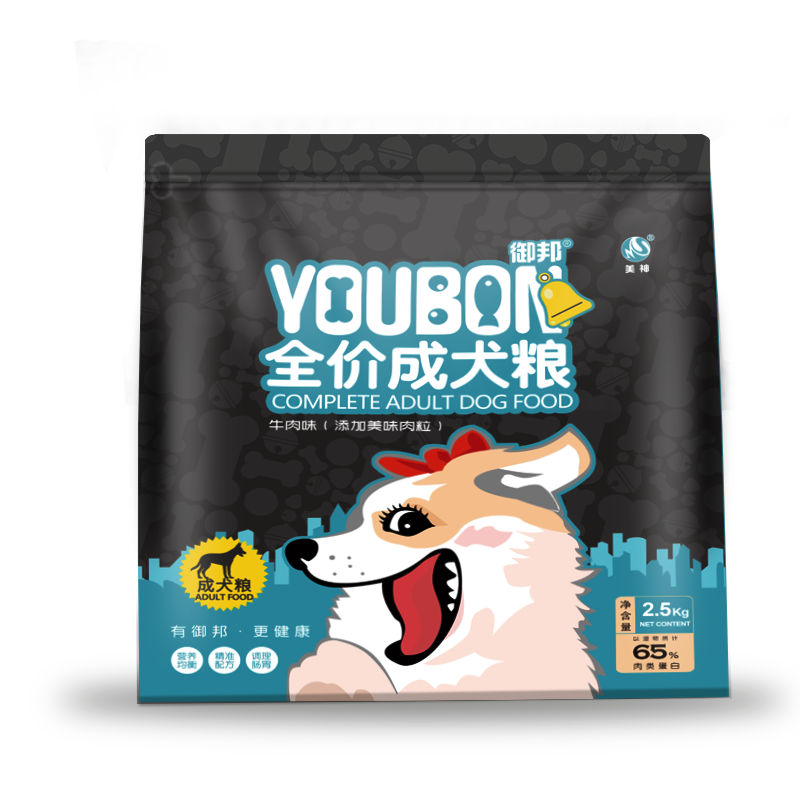 御邦狗粮 成犬幼犬狗粮冻干狗粮肉牛肉粒狗粮通用犬粮 御邦肉粒冻干犬粮2.5kg*8