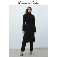 Massimo Dutti  06450645800 系腰带羊毛女士大衣
