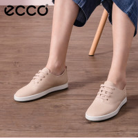 ecco 爱步 ecco爱步女鞋平底鞋女 休闲单鞋女夏系带小白鞋女 惬意
