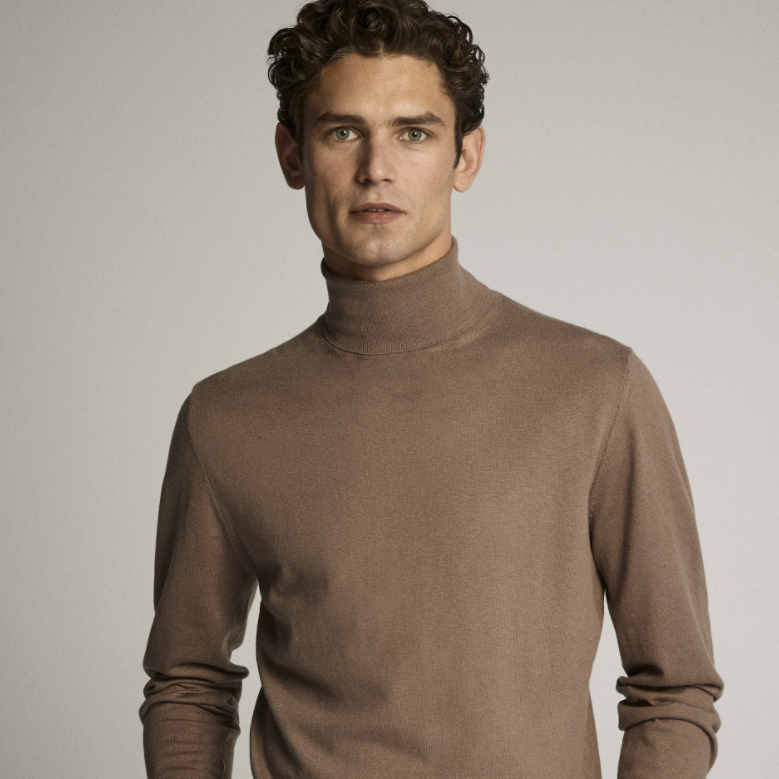 Massimo Dutti 男装 素色打底高领针织衫 00934307801