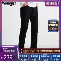 Wrangler威格21新803中腰直筒黑色牛仔裤男W349924BZM80