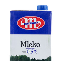 MLEKOVITA 妙可 原裝進口脫脂純牛奶1L*12盒整箱中老年牛奶波蘭