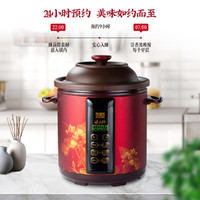 Yili 依立 5L大容量紫砂电炖锅煮粥锅煲汤锅陶瓷电砂锅全自动预约定时