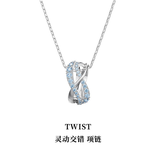 swarovski施华洛世奇twist系列5563907女士项链螺旋扭纹造型,巧妙将