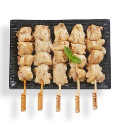 上鲜 炭烤鸡皮包肉串 500g 出口日本级 炭烤串烧烤食材精剪鸡胸皮包