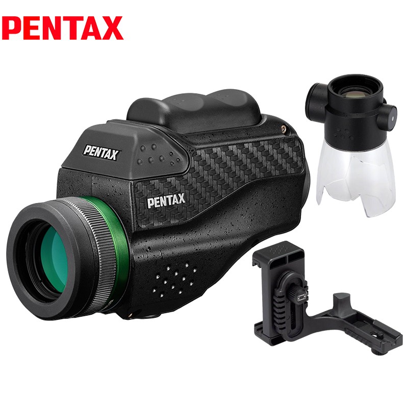 日本PENTAX宾得VM系列掌中宝单筒望远镜 小巧便携 高清高倍 成人儿童放大镜观鸟镜显微镜望眼镜 VM 6X21wp套机+定制眼罩+物镜盖
