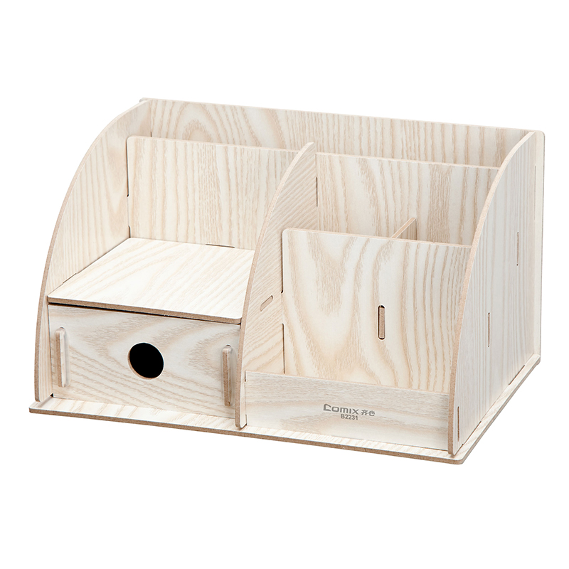 Comix 齐心 B2231 创意组合收纳盒 木质