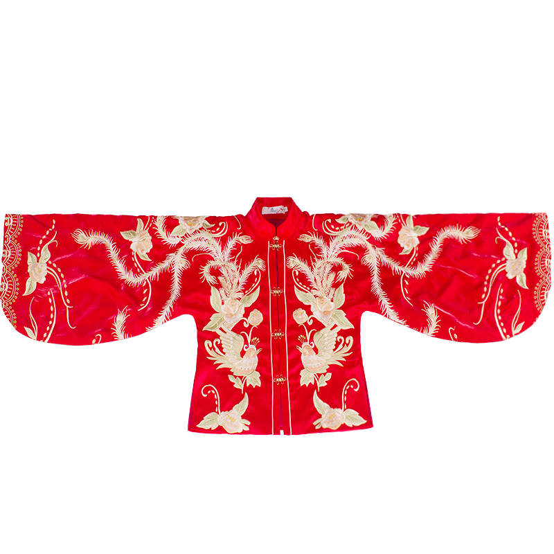 洛竹 明制汉服 红鸾 女士立领对襟上袄 19287 红色 XL