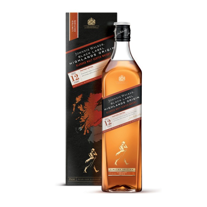 JOHNNIE WALKER 尊尼获加 黑牌/黑方 高地苏格兰威士忌 1000ml