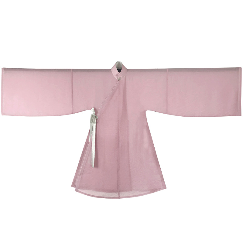 DI YAO HAN FU 帝尧汉服 明制汉服 女士立领斜襟长衫 粉仙 M