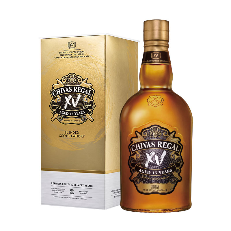 chivas 芝华士 15年 chivas xv 苏格兰 威士忌 透金版 40%vol 700ml