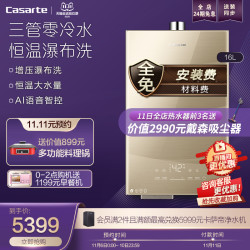 casarte卡萨帝零冷水燃气热水器16升家用天然气恒温cx3
