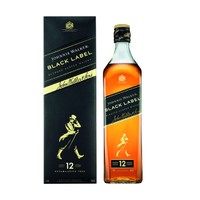 cdf会员购：3倍积分起！JOHNNIE WALKER 尊尼获加 黑牌/黑方 苏格兰威士忌 1000ml