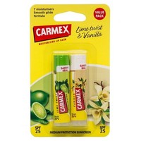 Carmex CARMEX 小蜜缇 防晒润唇膏 (柠檬味和香草味/舒缓干燥/SP25）2支