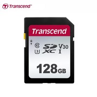 Transcend 創見 128GB SD存儲卡 C10 U3 V30 4K至尊高速版 讀速100MB/s 單反相機攝像機閃存卡 SDXC內存卡
