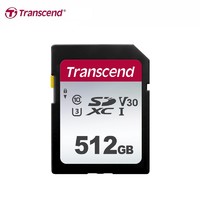 Transcend 创见 512GB SD存储卡 C10 U3 V30 4K至尊高速版 读速100MB/s 单反相机摄像机闪存卡 SDXC内存卡