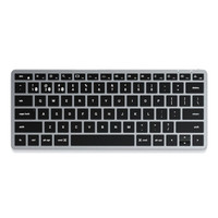Satechi无线蓝牙键盘适用苹果Mac台式机电脑笔记本iPad平板办公 太空灰X1(不带数字键盘)