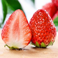 亿果争鲜 顺丰空运 丹东草莓牛奶红颜草莓头茬中果 净重3斤