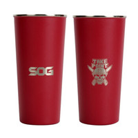 SOG 索格 不锈钢水杯保温保冷防摔马克杯办公杯保温杯大容量水杯套装 红色水杯