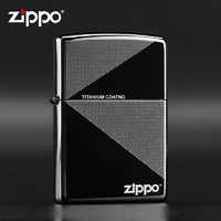 ZIPPO 之宝 打火机zippo正版 黑冰商务标志经典系列 zppo火机 男士官网zipoo