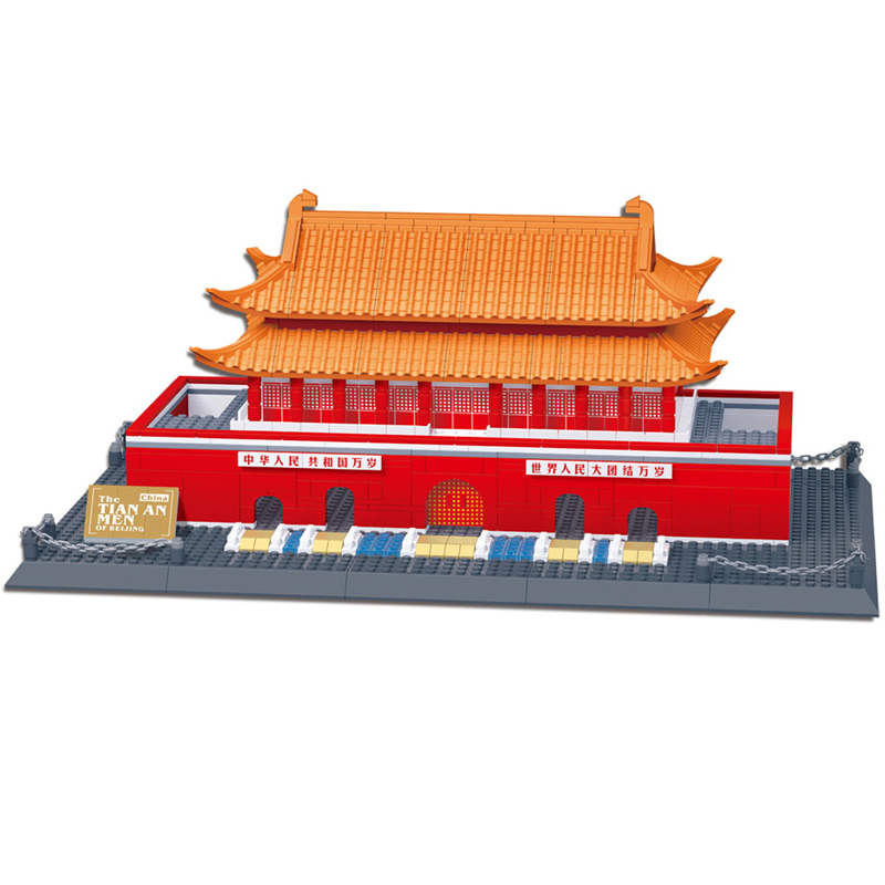 万格 世界著名建筑模型兼容乐高积木小颗粒拼装立体玩具积木 5218北京