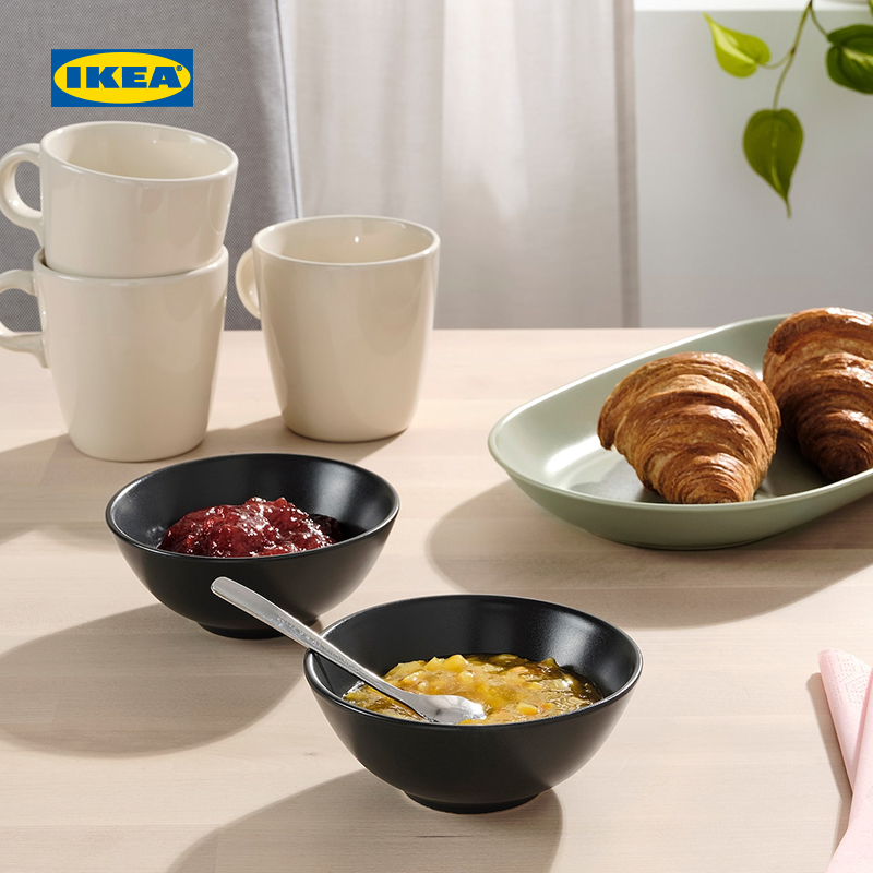 IKEA宜家FARGKLAR法利克洛碗碗盘碟套装可用于微波炉洗碗机