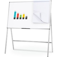 AUCS 傲世 150*90cm 白板支架式移动写字板 办公室教学会议室公司用家用黑板磁性磁力大白板带支架挂纸 QUR1590H