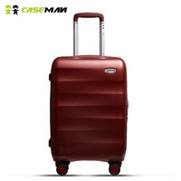 Caseman 卡斯曼 caseman卡斯曼拉链行李箱24英寸拉杆箱双密码万向轮旅行箱  604A  保时捷红  24英寸